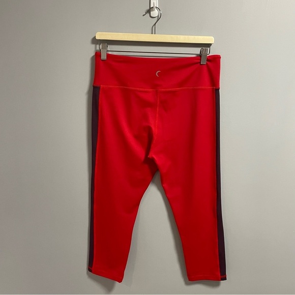 Zyia - Red Royalty Strip Light n Tight Hi-Rise Crop - Picture 3 of 5